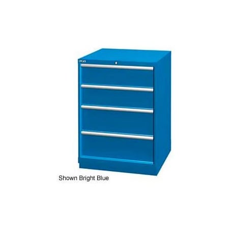 Lista International Lista 28-1/4"W Drawer Cabinet, 4 Drawer, 26 Compart - Light Gray, Keyed Alike XSSC0900-0401LGKA